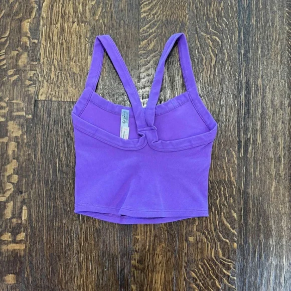 Free People Movement Cropped Purple Tank Size XS/S - Picture 2 of 2